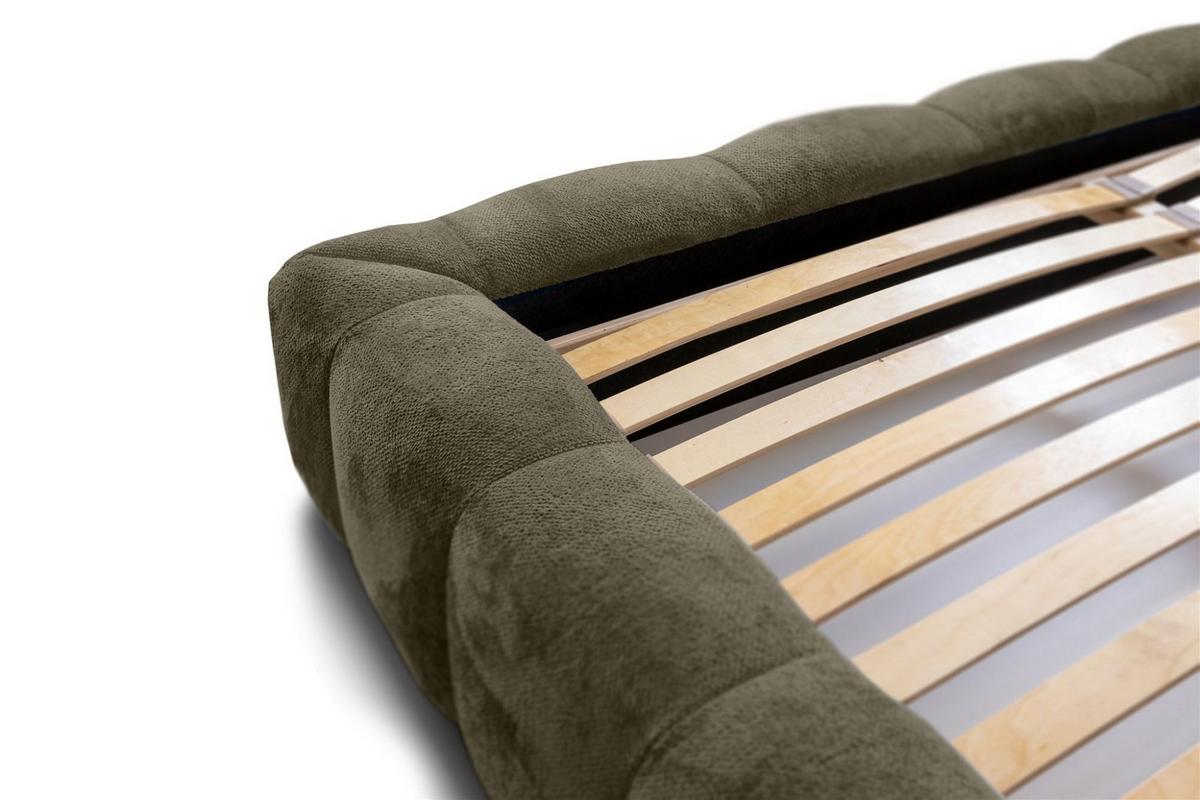 POLSTERBETT Hailey In Tender Way - Grün, Holzwerkstoff/Textil (140/200cm) - Fun Möbel