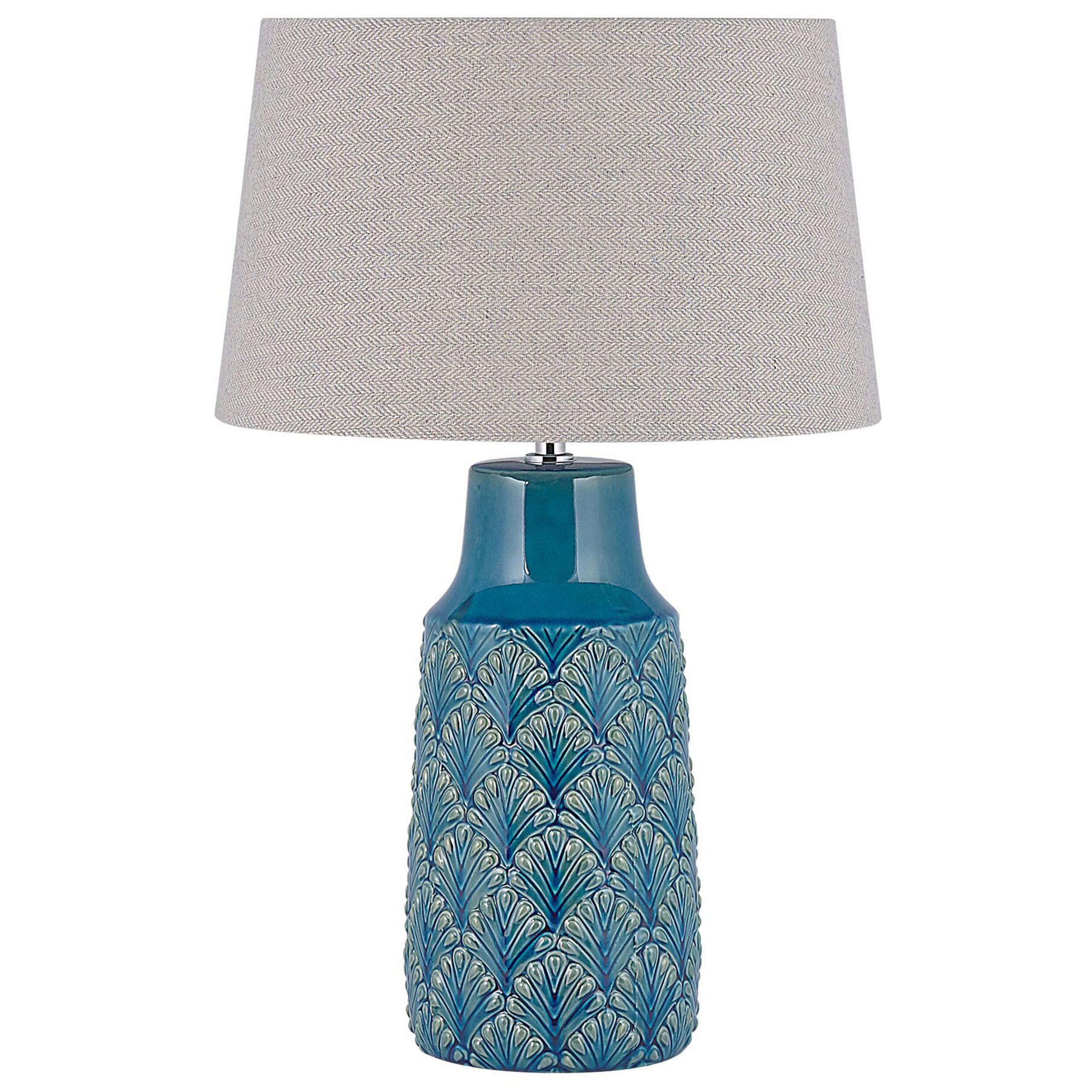 TISCHLAMPE Thaya 35/35/55 cm - Blau, Keramik (35/35/55cm) - Beliani