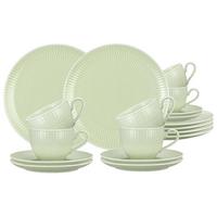KAFFEESERVICE Amina Seladon 18-tlg. - Grün, Keramik (2/2/2cm) - Seltmann Weiden