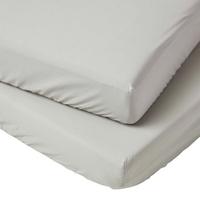 BABY-SPANNBETTLAKEN 2er-Set, Ägyptische Baumwolle, 60/120 cm - Grau, Textil (60/120cm) - Homescapes