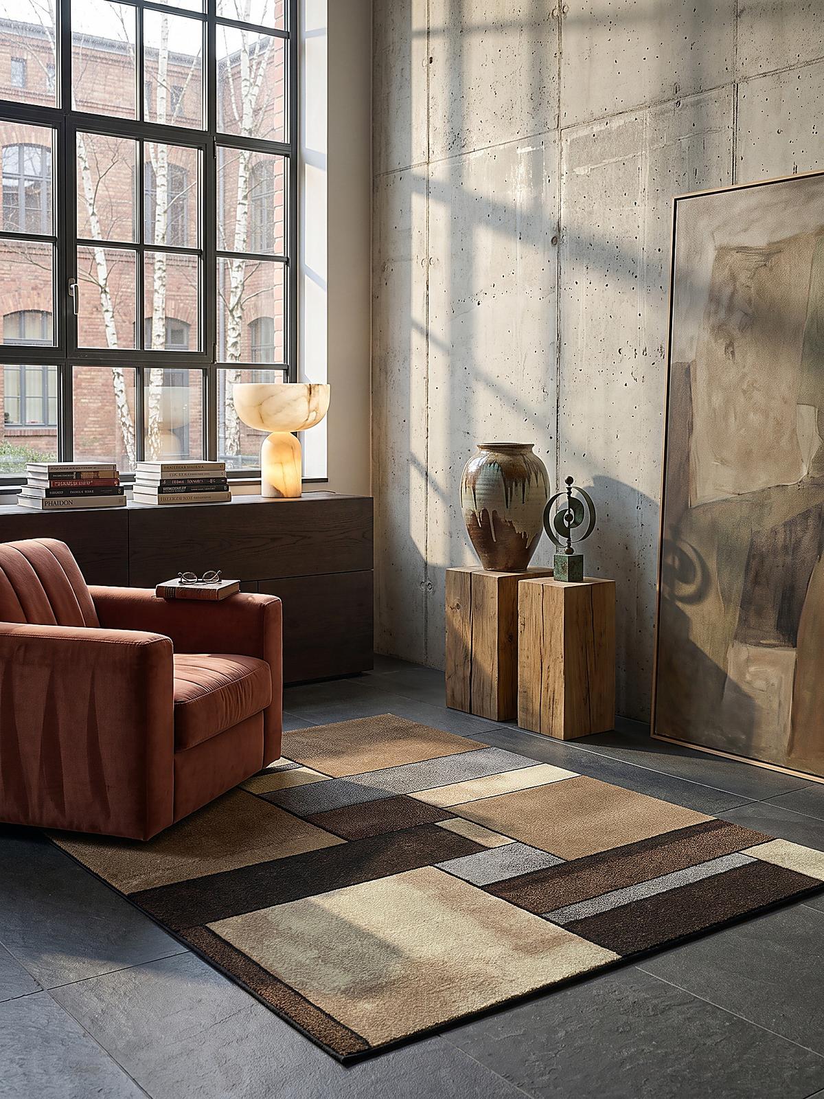 KURZFLORTEPPICH Patchwork BIENO Polypropylen Beige 240 x 340 cm - Beige, Textil (240/340cm) - KADIMA DESIGN
