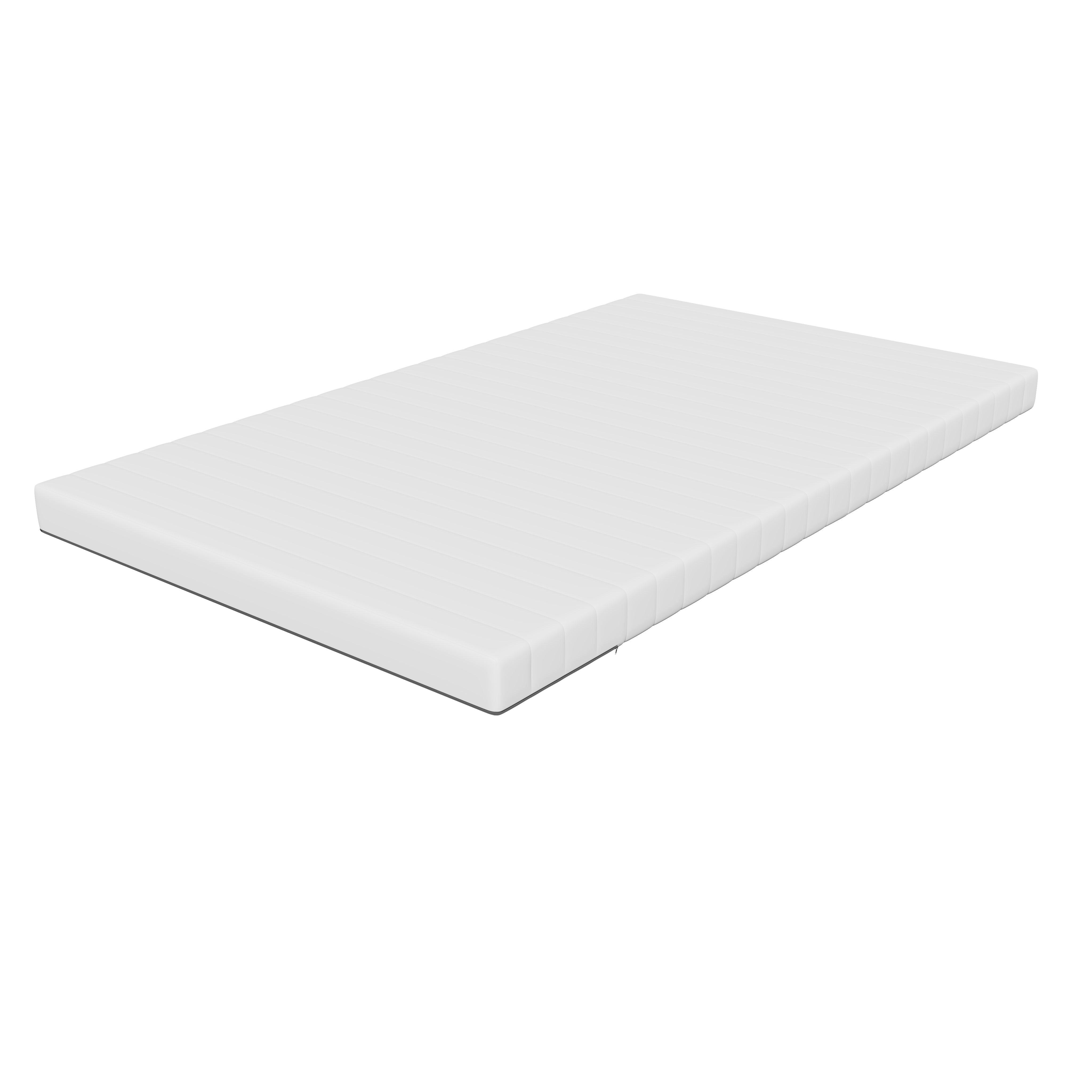 KALTSCHAUM-TOPPER 100x200 - Premium 10 cm Höhe - H2 - extra komfortabel - waschbar und für Allergiker geeignet - Weiß, Textil (100/200cm) - Mister Sandman