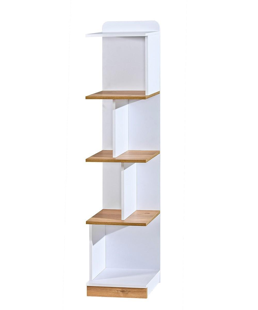 BÜCHERREGAL MANTI 35/154,5/38 cm Wohnzimmerregal Hochschrank Regal Weiß - Weiß, Holzwerkstoff (35/154.5/38cm) - MASSENO