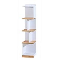 BÜCHERREGAL MANTI 35/154,5/38 cm Wohnzimmerregal Hochschrank Regal Weiß - Weiß, Holzwerkstoff (35/154.5/38cm) - MASSENO