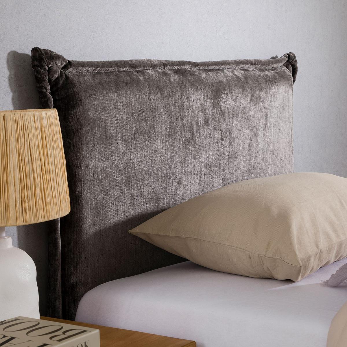 KOPFTEIL DELMO 90x190 cm grau - Grau, Textil (91/99/7cm) - IDIMEX