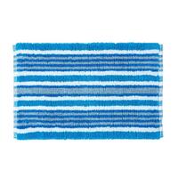 BADEMATTE 40/60 cm gestreift, Baumwolle - Blau, Textil (40/60cm) - Homescapes