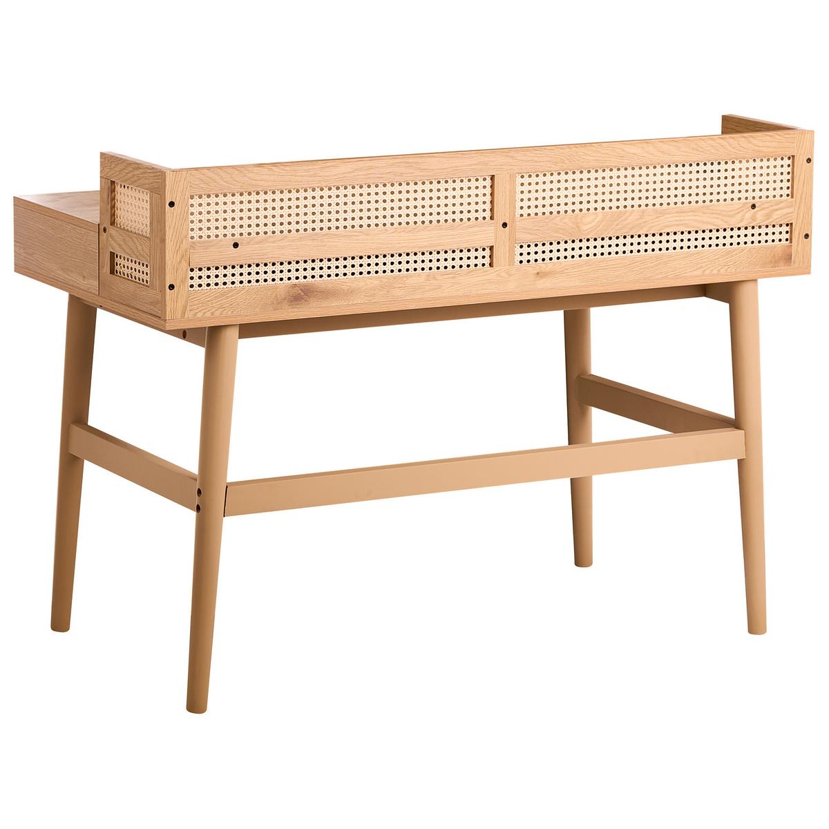 SCHREIBTISCH Hellbraun 120/60 cm Noven - Hellbraun, Holzwerkstoff (60/120/87cm) - Beliani