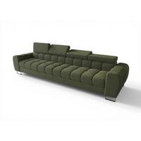 SOFA 4-sitzer Bastien In Stoff Aragon - Grün, Holzwerkstoff/Textil (335/95/97cm) - Fun Möbel