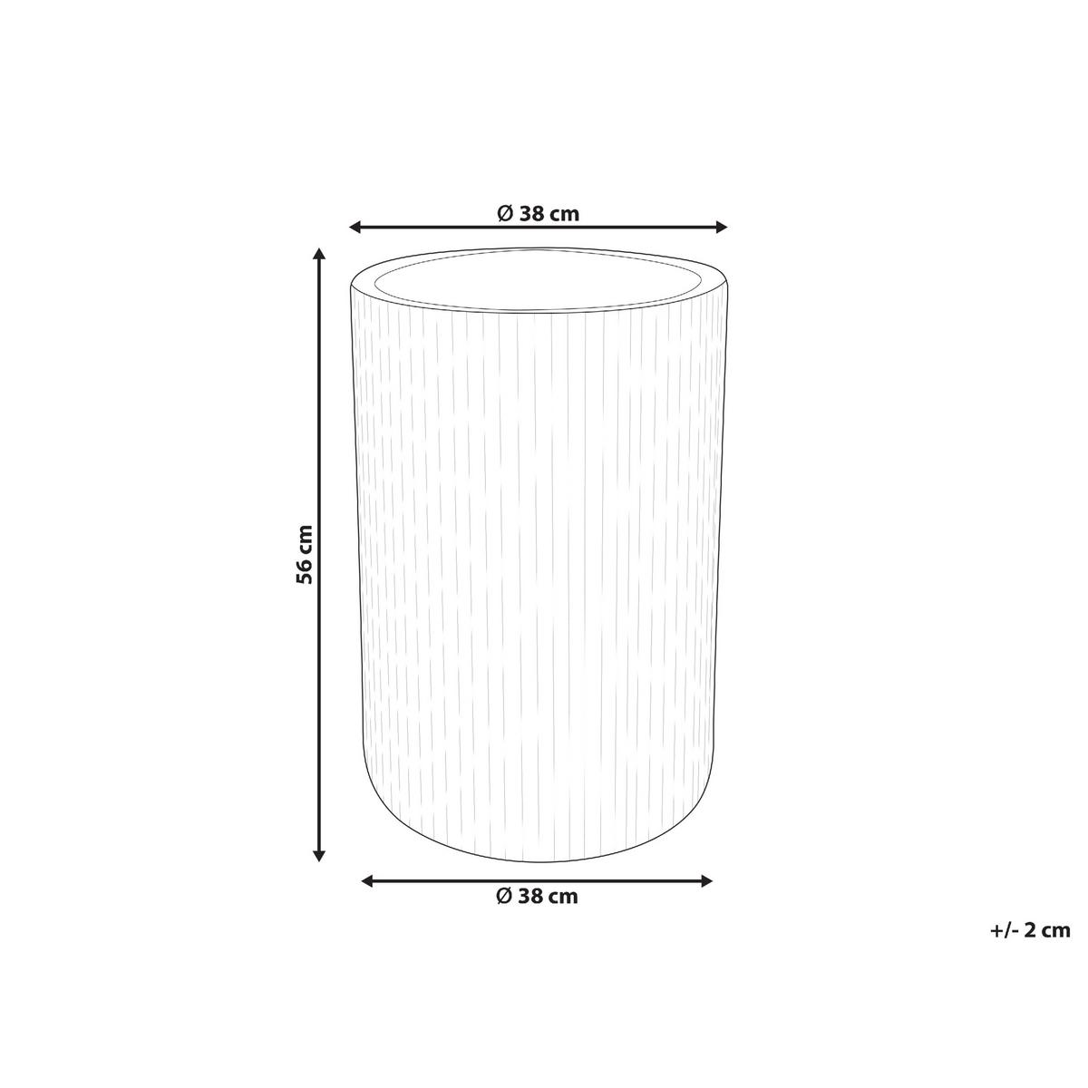 BLUMENKÜBEL Braun Eantio - Braun, Keramik (56cm) - Beliani