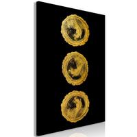 KUNSTDRUCK Schwarz 40/60 cm - Goldfarben/Schwarz, Textil (40/60cm) - KUNSTLOFT