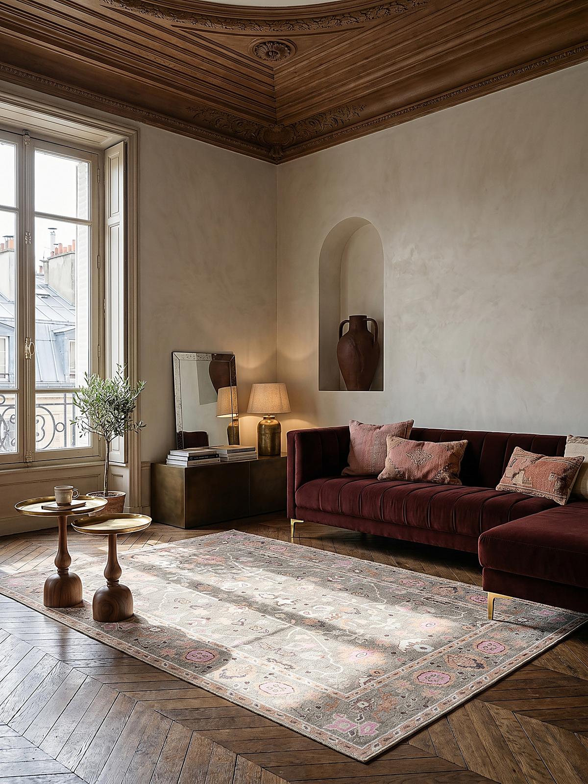 TEPPICH Waschbar HURST, orientalisch, Rosa-Bunt, 152 x 230 cm - Rosa, Textil (230/152cm) - KADIMA DESIGN
