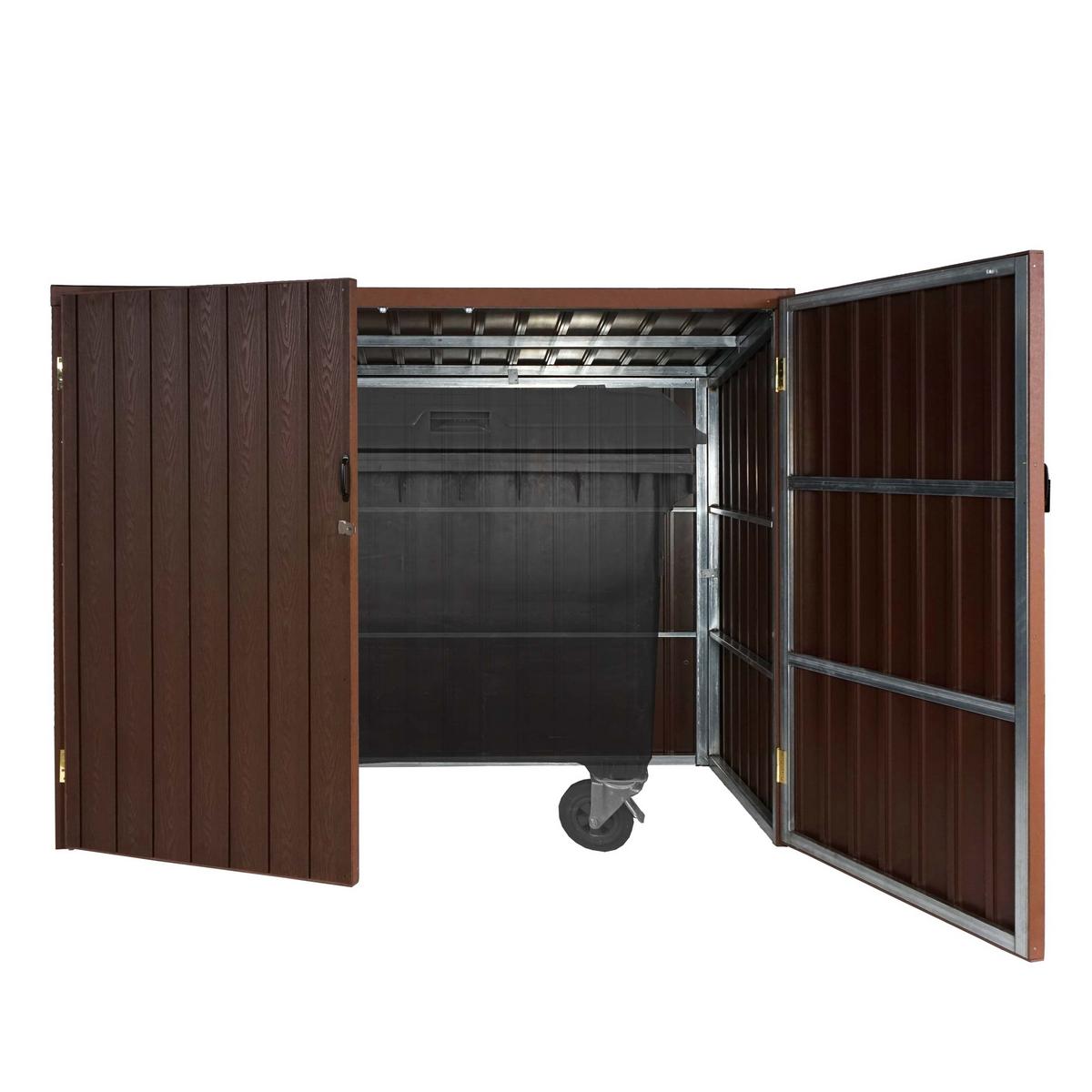 MÜLLTONNENVERKLEIDUNG Braun - Braun, Metall (213/172/112cm) - MCW