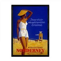 POSTER Norderney Vintage A3 Rahmenlos - Klar, Papier (29.7/5/42cm) - Nacnic