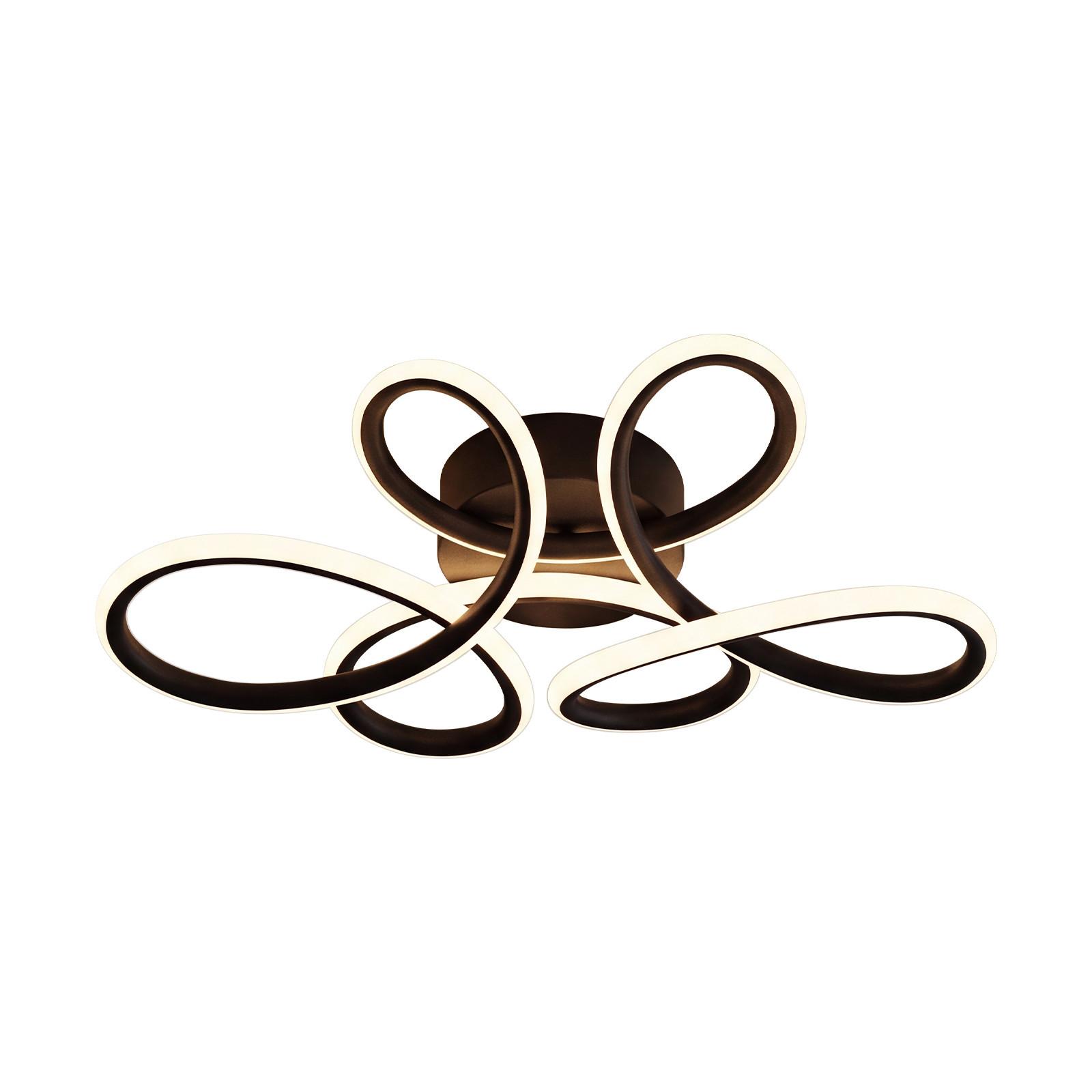 LED DECKENLEUCHTE Cyvith 36/25/8.5 cm - Schwarz, Kunststoff/Metall (36/25/8.5cm) - ZMH
