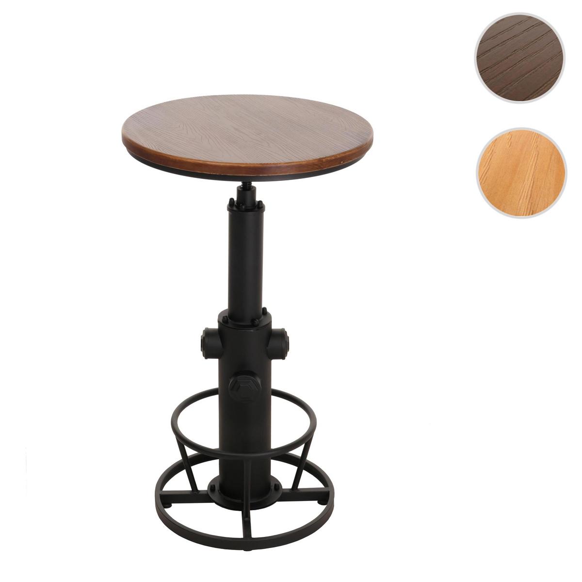 BARTISCH rund Schwarz, Braun - Schwarz/Braun, Holz (61/61/123cm) - MCW