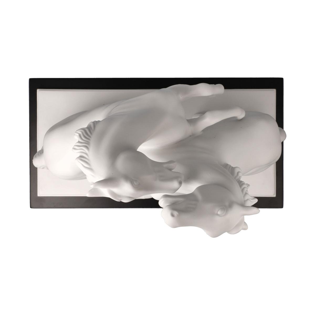DEKOFIGUR PFERDE ARTISTE ER ALEGRIA Studio 8 Chevaux weiß 32 cm - Weiß, Keramik (16.5/29/32cm) - Goebel