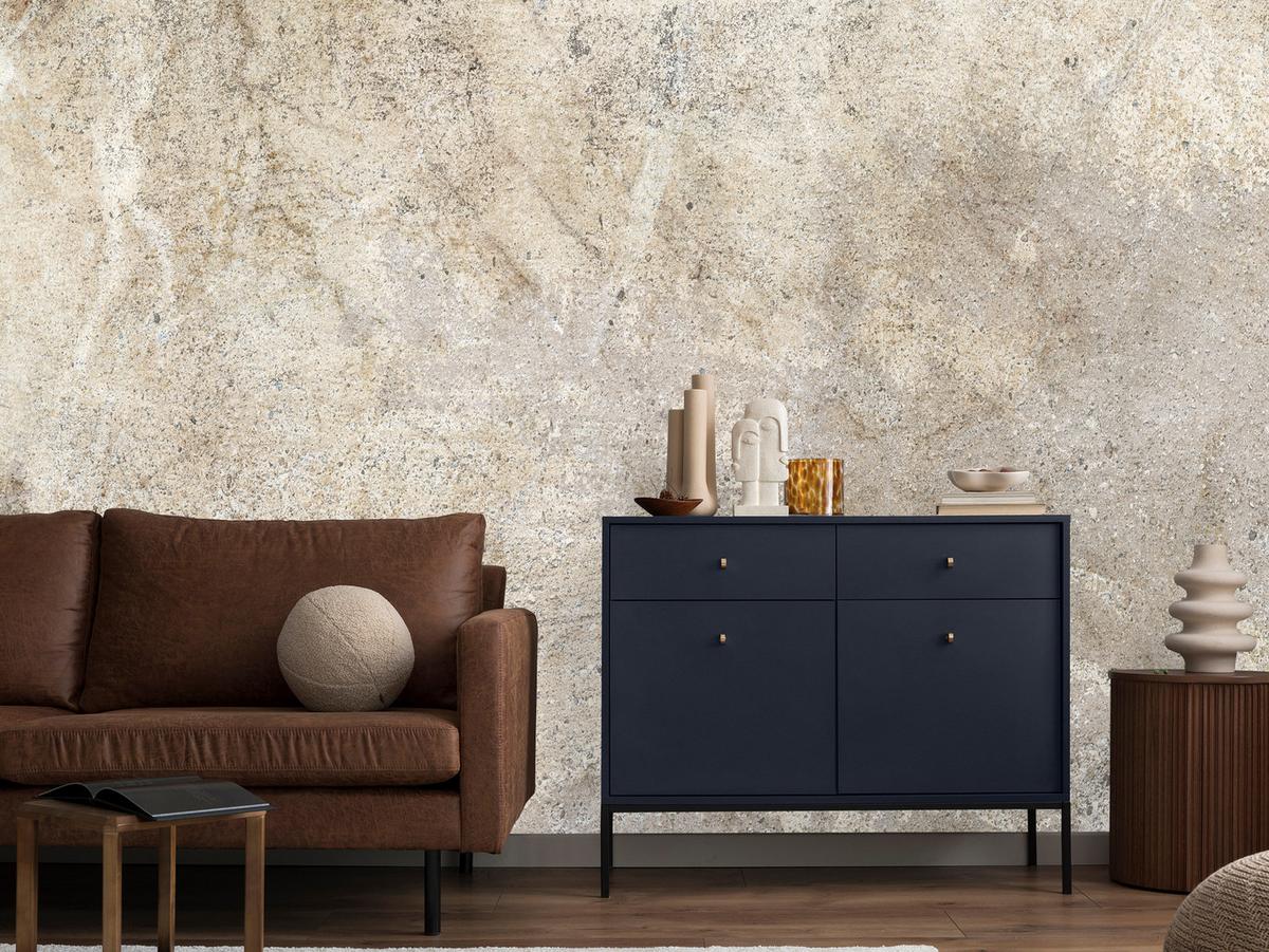 FOTOTAPETE für Wohnzimmer Beton Muster 300x210 - Beige/Braun, Papier (300/210cm) - Muralo