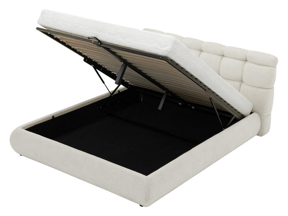 POLSTERBETT Zinot 160 8801 - Beige/Schwarz, Holzwerkstoff/Textil (160/200cm) - MIRJAN24
