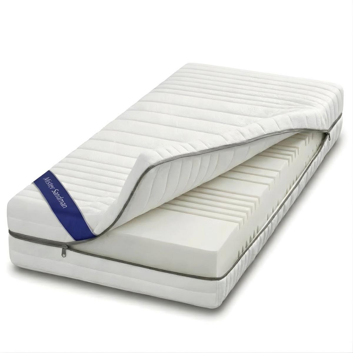 KALTSCHAUMMATRATZE 100x200 cm – 25 cm Komforthöhe – 7 Zonen – H2 H3 – ergonomisch - Weiß, Textil (100/200cm) - Mister Sandman