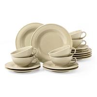 TEESERVICE Beat Color Glaze Sandbeige 18-tlg. - Beige, Keramik (2/2/2cm) - Seltmann Weiden