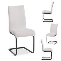 ESSZIMMERSTUHL LETICIA 4er-Set schwarz, cremeweiß - Schwarz, Textil (42/96/57cm) - IDIMEX