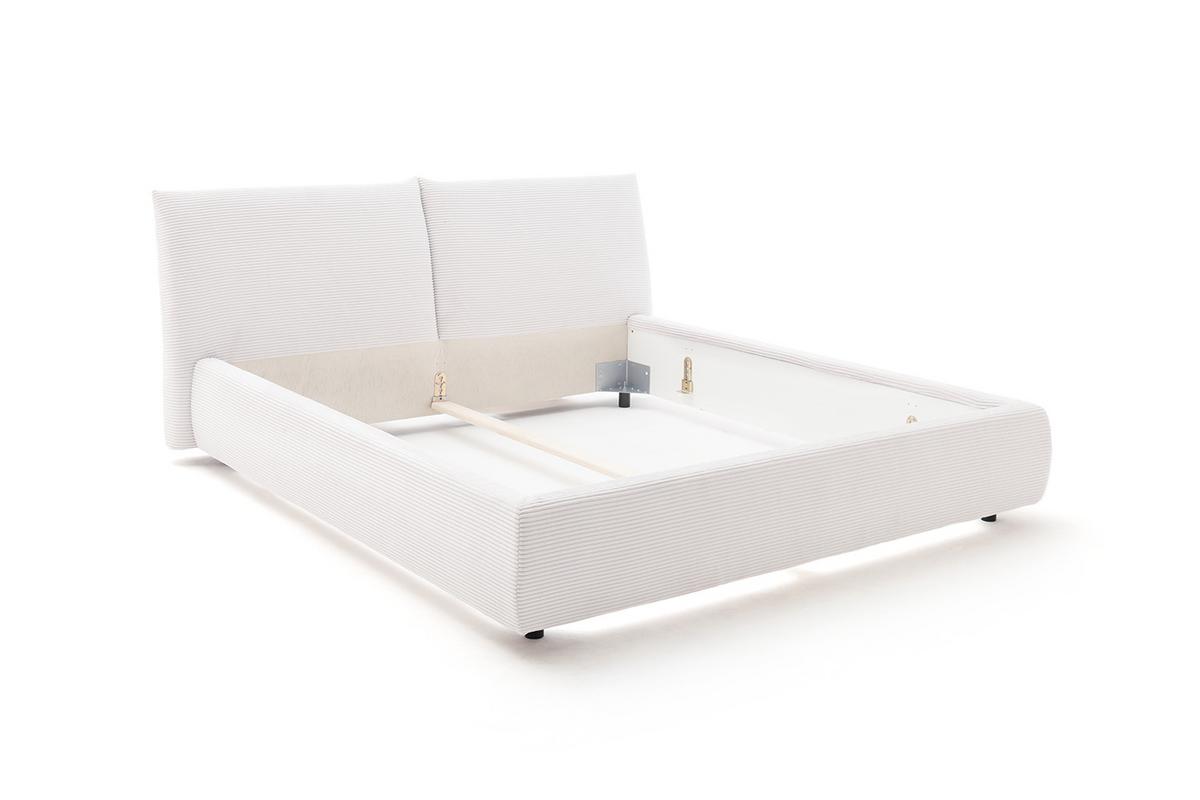 POLSTERBETT HENRY Cremeweiß Cord - Creme/Weiß, Textil (140/200cm) - KAWOLA