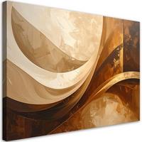 LEINWANDBILD Abstraktion 90x60cm - Beige, Textil (90/60cm) - Feeby
