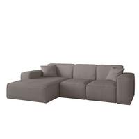 ECKSOFA Celes Premium Stoff Scala - Taupe, Holzwerkstoff/Textil (266/165cm) - Fun Möbel
