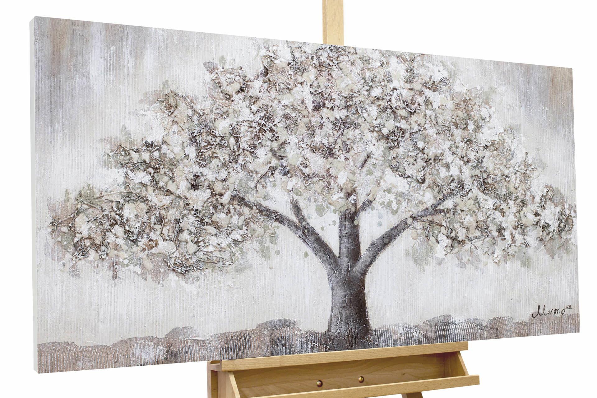 ACRYLBILD HANDGEMALT 120/60 cm - Grau, Holz/Textil (120/60cm) - KUNSTLOFT