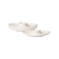 EIERBECHER New Cottage Basic weiß 15 x 11 cm 4er Set - Weiß, Keramik (11.3/2.9/15.3cm) - Villeroy & Boch
