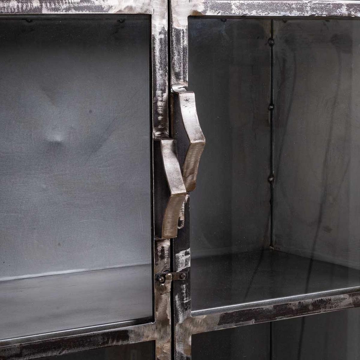 VITRINE 4523317352 aus Metal 90x40x190 cm - Grau, Metall (90/190/40cm) - Wanderlust