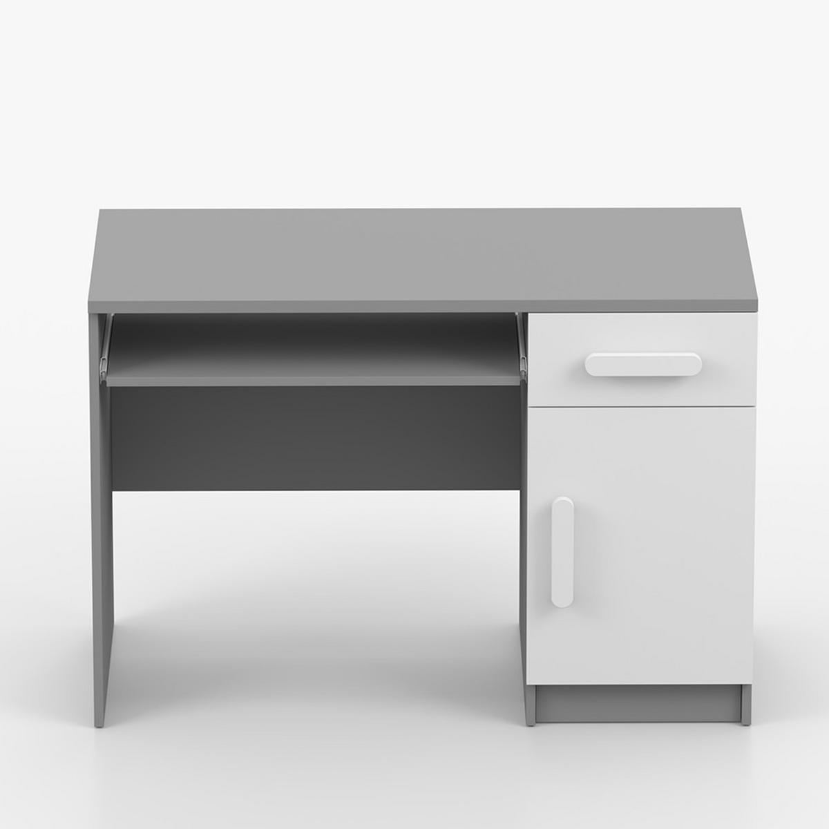 KINDERSCHREIBTISCH Jonas II 08 110 cm, 110/75/50, grau - Grau, Holzwerkstoff (110/75/50cm) - imoebel24