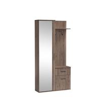 GARDEROBENSCHRANK RAMO 97/195/30 Modern Garderobenschrank Braun - Dunkelbraun/Braun, Holzwerkstoff (97/195/30cm) - MASSENO