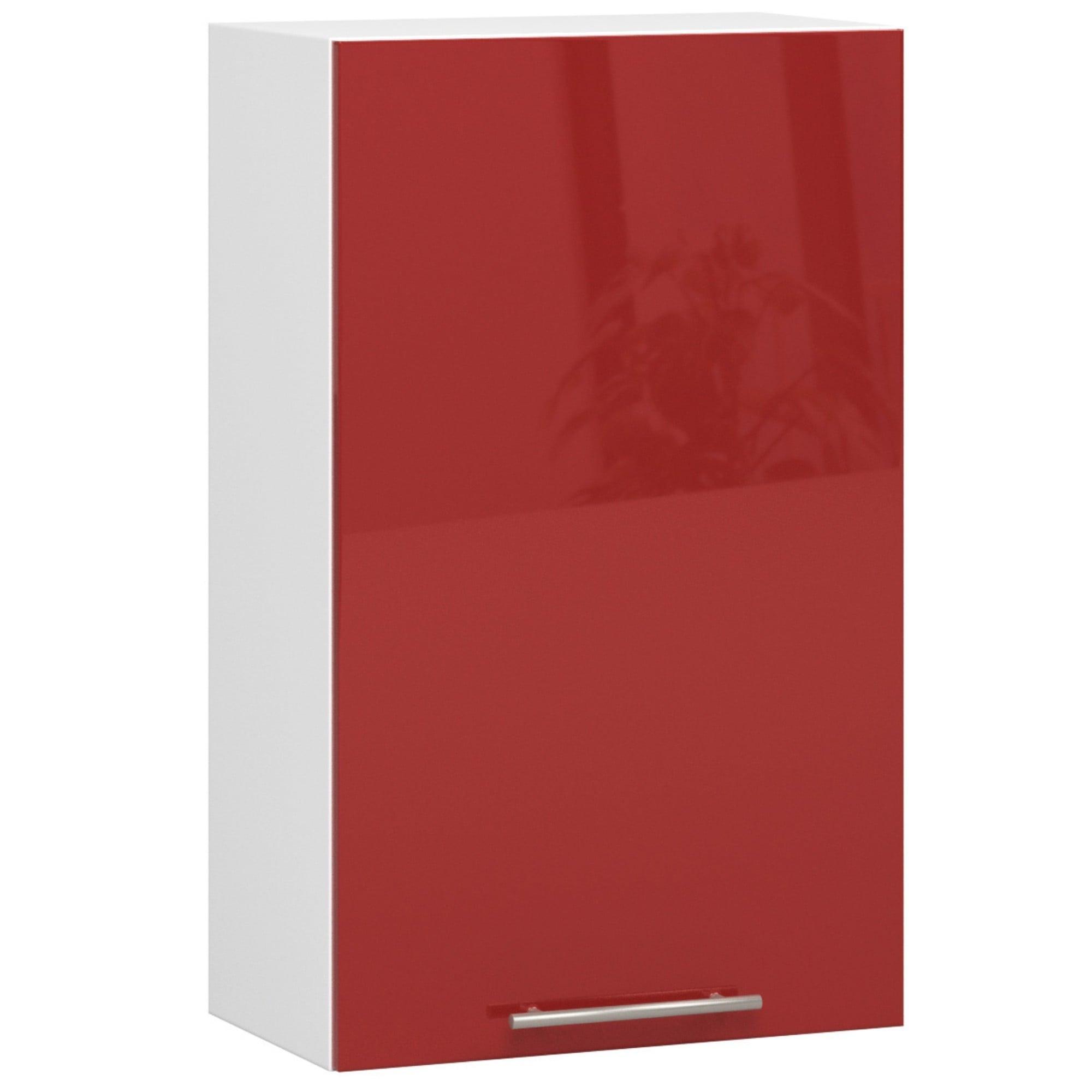 HÄNGESCHRANK Weiß, Rot Glanz 72/50/30 - Rot/Weiß, Holzwerkstoff (50/72/30cm) - RAUMHIRSCH FURNITURE