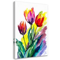 LEINWANDBILD Blumen 70x100cm - Multicolor, Textil (70/100cm) - Feeby