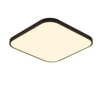 LED-DECKENLEUCHTE Leipzig 3000K-Warmweiß 27/27/3 cm - Schwarz, Kunststoff (27/27/3cm) - Nettlife