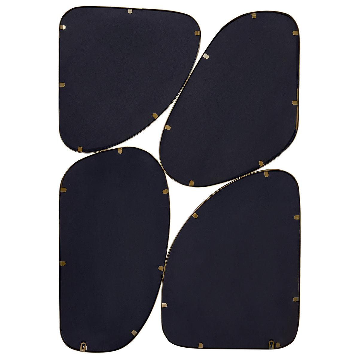 WANDSPIEGEL Gold Metall 70/100 cm Diancey - Goldfarben, Metall (70/100/3cm) - Beliani