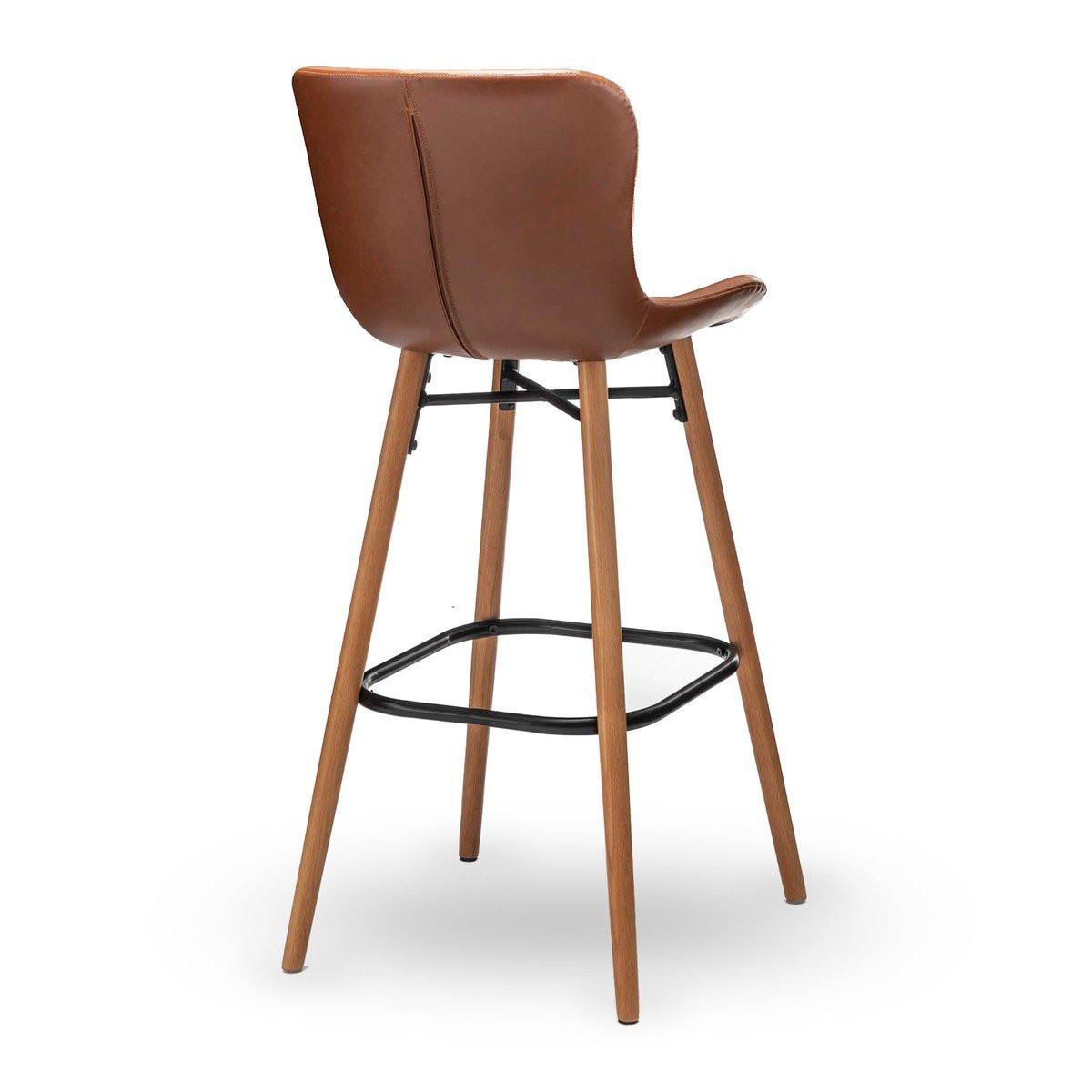 BARHOCKER (2er-set) braun - loft 51/46/105 cm - Braun, Leder (46/105/51cm) - Calicosy