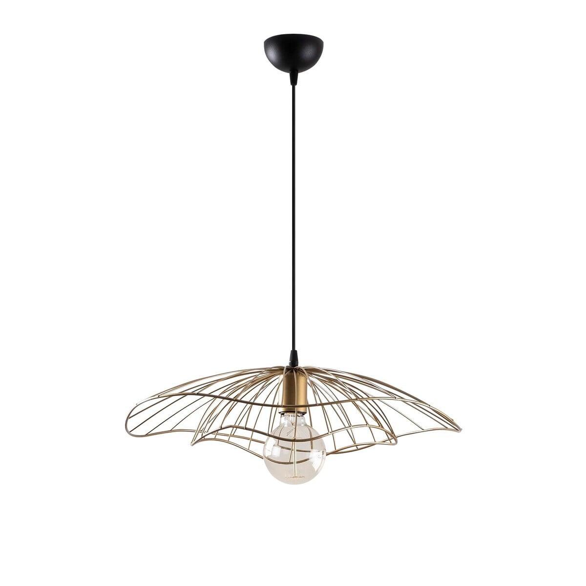 DRAHT-PENDELLEUCHTE aus metall - fleur 50/50/111 cm - Bronzefarben, Metall (50/50/111cm) - Calicosy