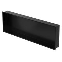 DUSCHNISCHE Schwarz 90/30 cm - Schwarz, Metall (90/30/10cm) - LuxeBath