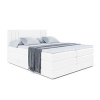BOXSPRINGBETT IDRIKO KING - 180x200 - H3/H4 - Weiß Hochglanz - Weiß Hochglanz, Holzwerkstoff (180/200cm) - ALTDECOR
