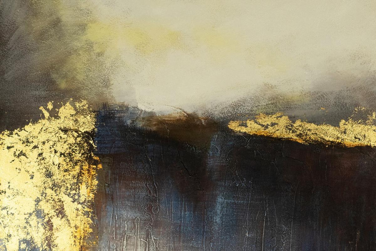 ACRYLBILD HANDGEMALT 80/120 cm - Blau, Holz/Textil (80/120cm) - KUNSTLOFT