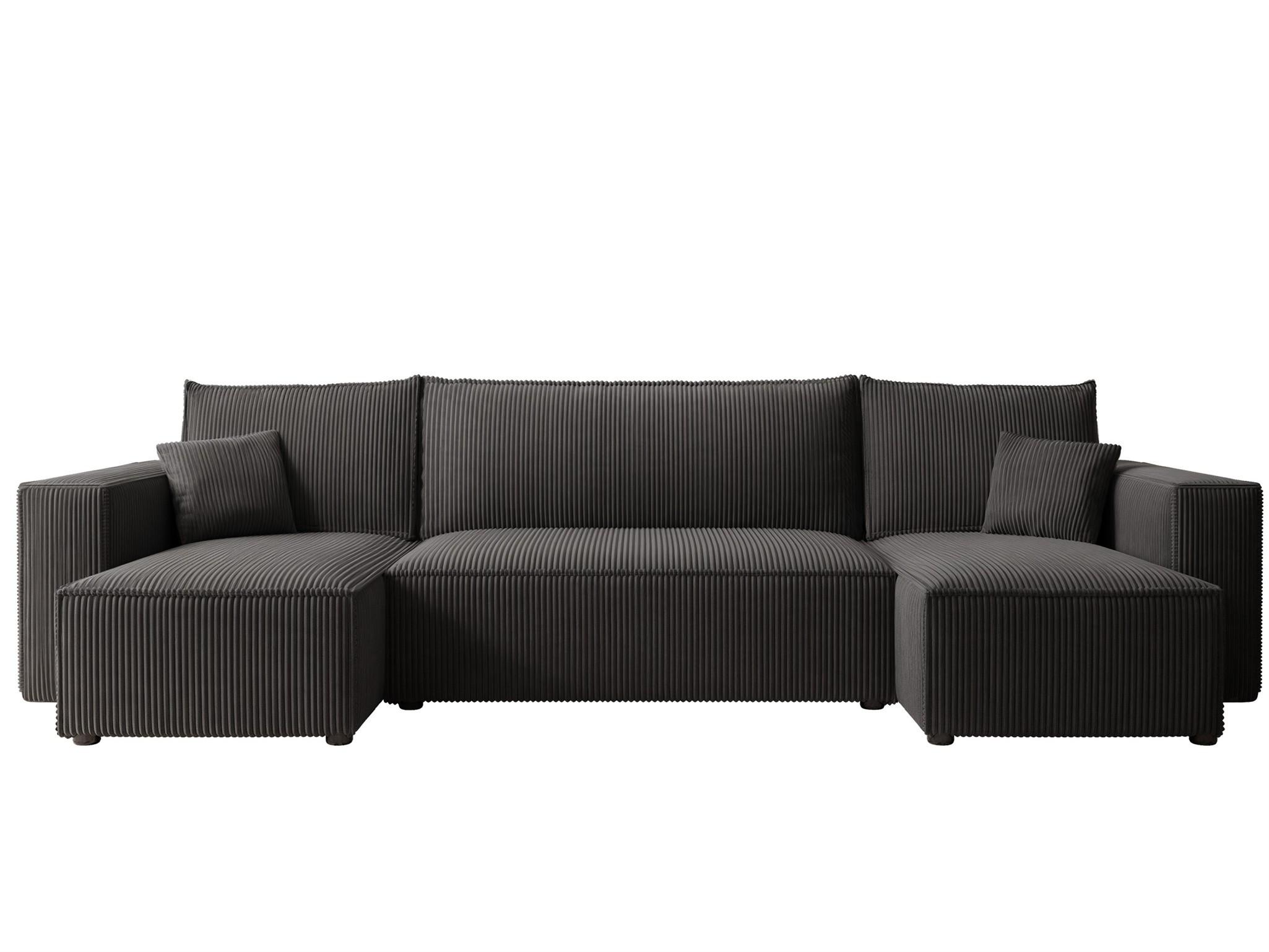 WOHNLANDSCHAFT Adara Schlaffunktion - Schwarz, Holzwerkstoff/Textil (312/83/145cm) - Fun Möbel