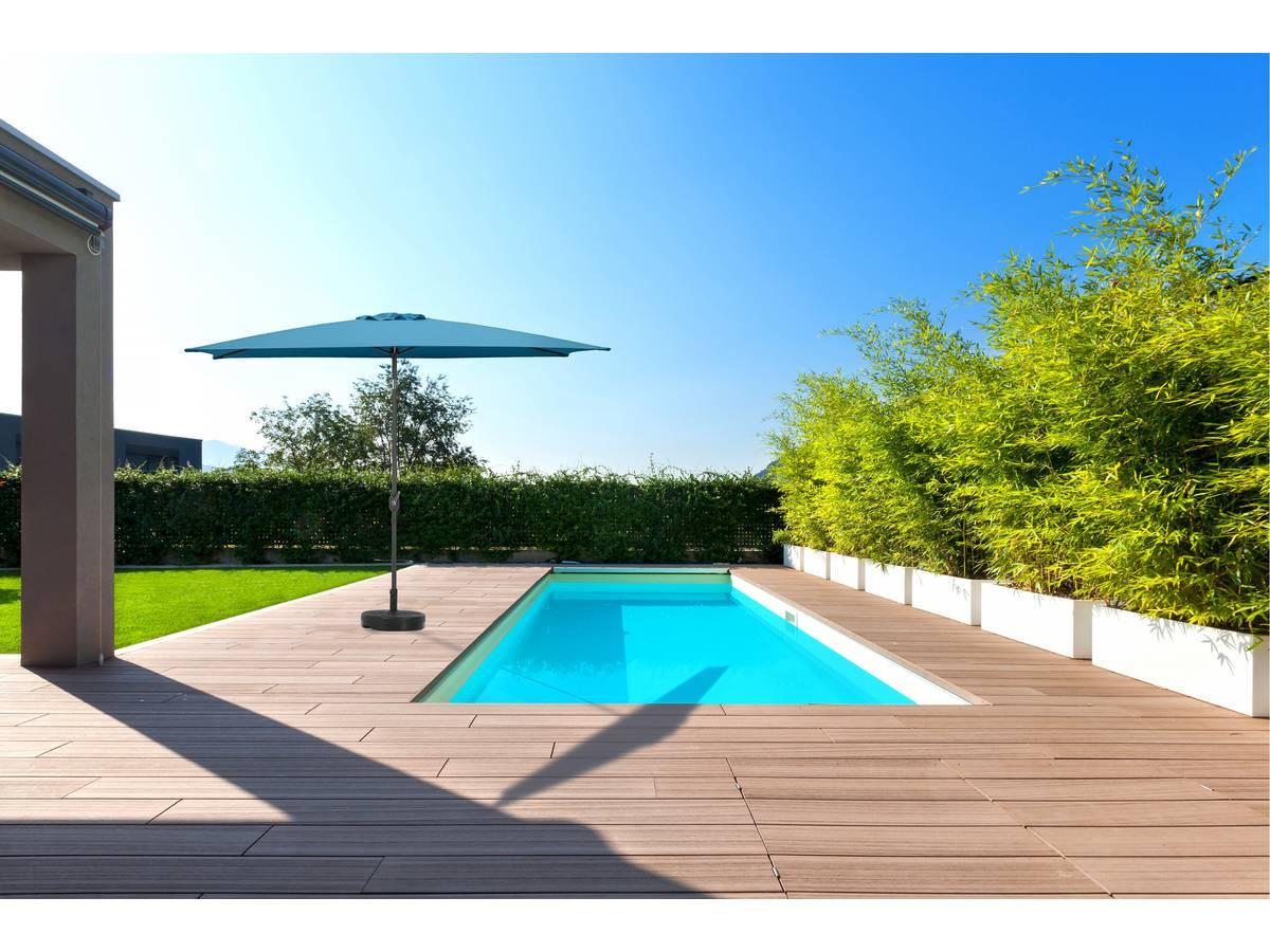 SONNENSCHIRM sol 2 Blau - Blau, Metall (300/200cm) - Habitat Garten