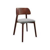 POLSTERSTUHL Dario, Holzfarbe: Nuss - Nussbaumfarben/Hellgrau, Holz/Textil (47/80/50cm) - MIRJAN24
