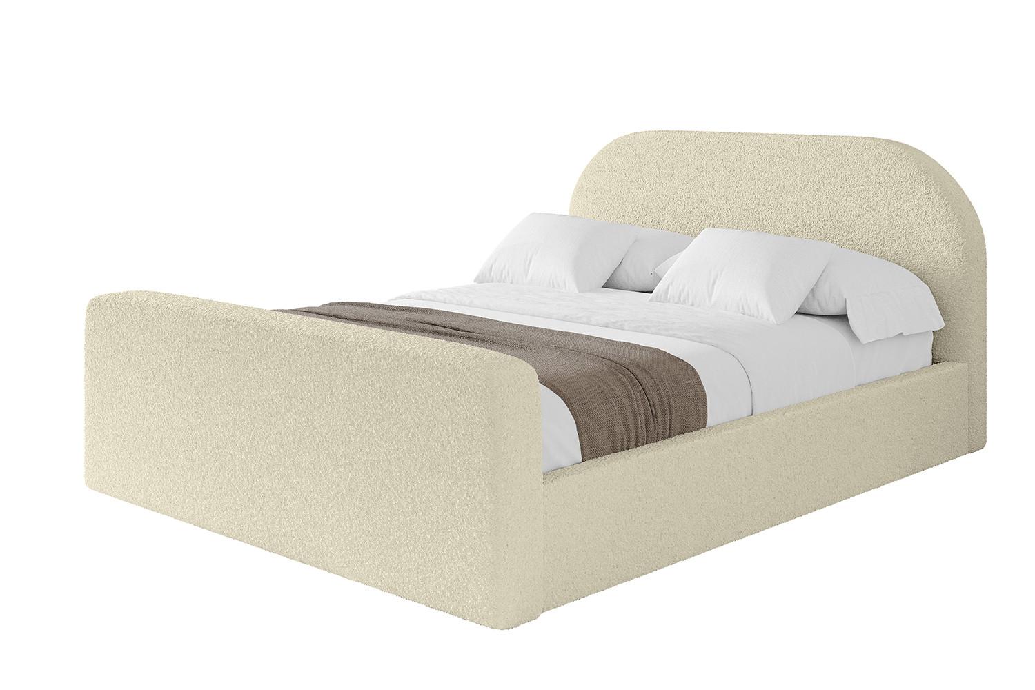POLSTERBETT mit Bettkasten, Fußteil und Lattenrost, Boxbett ohne Matratze - TIVON-Z 180x200 Beige - Taupe, Holzwerkstoff/Textil (180/200cm) - ALTDECOR