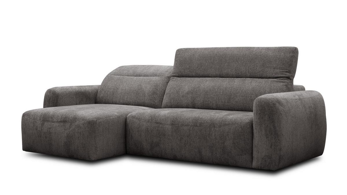 ECKSOFA NERO 4-Sitzer, dunkelgrau - Dunkelgrau/Schwarz, Holz/Textil (272/81/159cm) - Wozimo