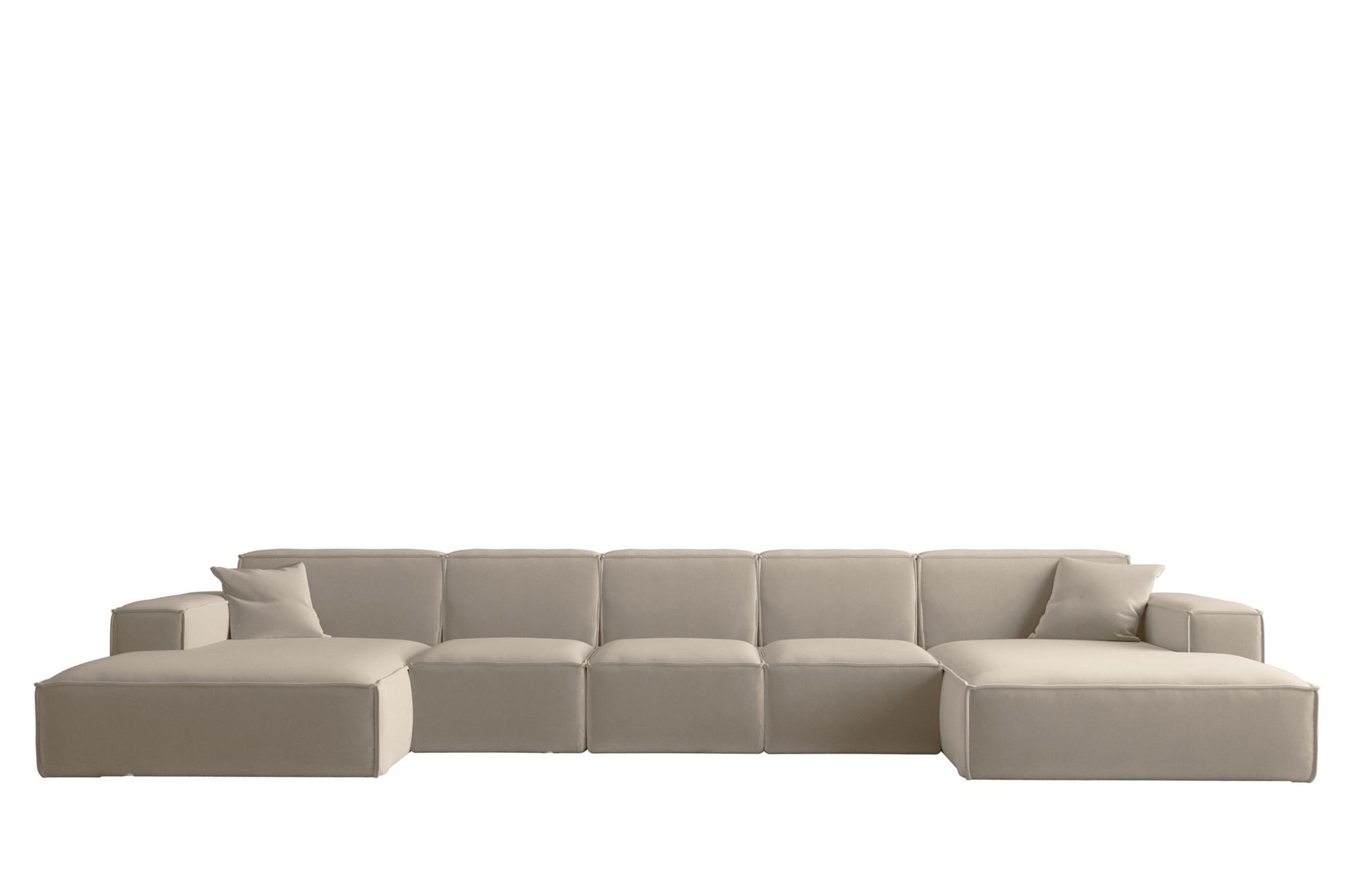 WOHNLANDSCHAFT Celes Premium Xl Opera - Beige, Holzwerkstoff/Textil (462/73/165cm) - Fun Möbel