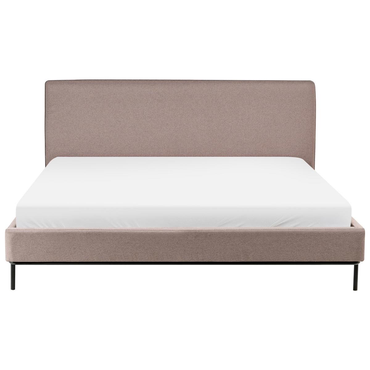BETT mit Lattenrost 180/200 cm Stoff Taupe Corio - Taupe, Textil (180/200cm) - Beliani