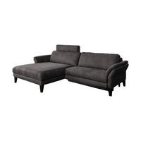 ECKSOFA MALTA Anthrazit Webstoff - Anthrazit/Schwarz, Buchenholz/Textil (302/175cm) - KAWOLA